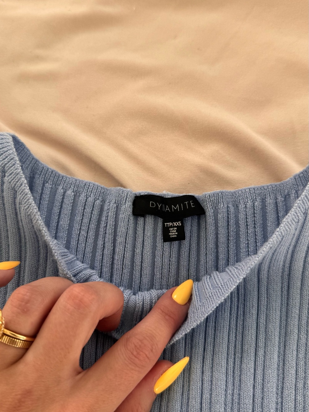 Dynamite Boat Neck Ribbed Tank Top - Picture 2 of 3